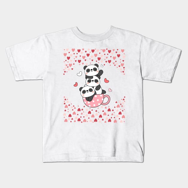 Teddy family valentine Kids T-Shirt by sheelashop